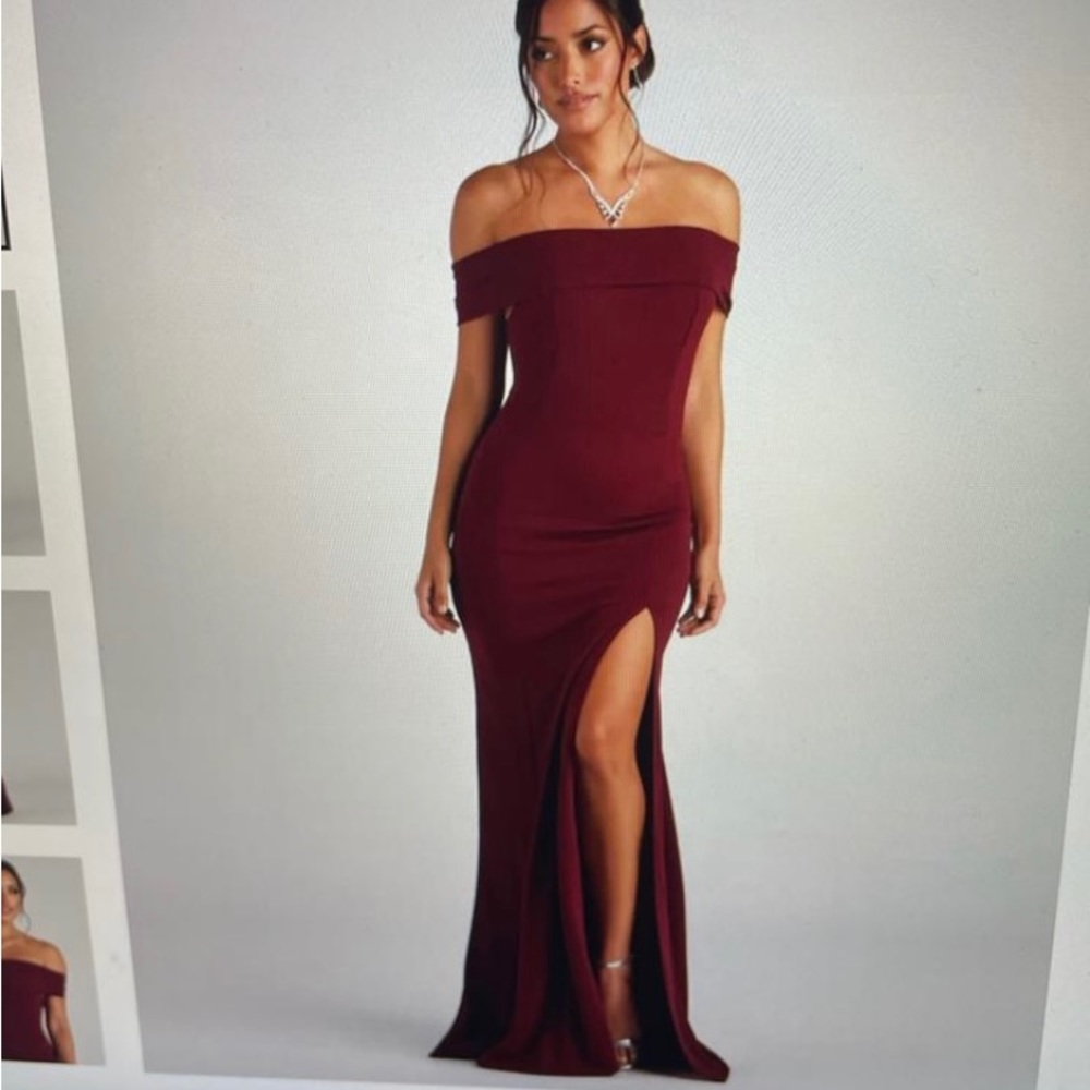 Burgundy formal dress